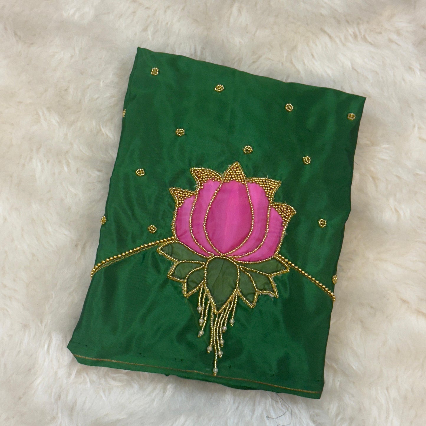 Hand-Painted & Handwork Lotus Blouse