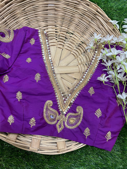Royal Purple Aabla Work Blouse